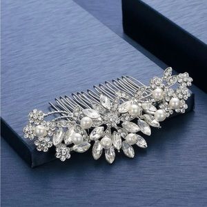 Pearl Rhinestone Bridal Hair Comb Piece